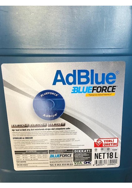 Adblue 18 Litre Dizel Egzoz Sıvısı