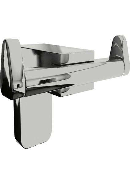 Paslanmaz Lux 2'li Banyo Set Bornoz Askılık Uzun Havluluk