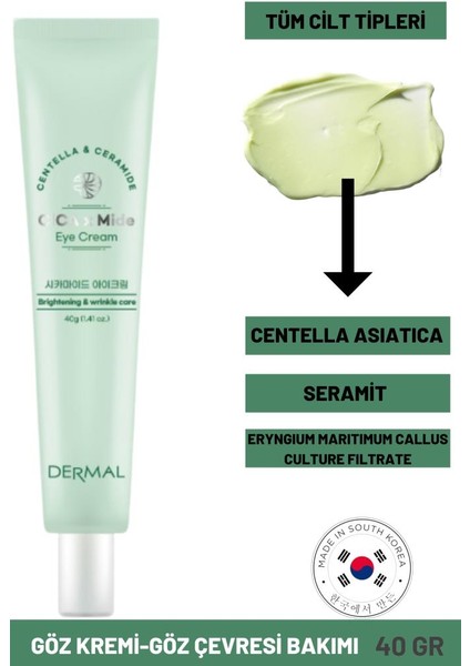 Cıca x Mide Centella Asiatica ve Seramid Özlü Eye Cream Göz Çevresi Kremi 40GR