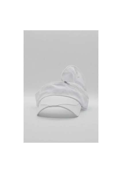 Beyaz Garson Boy Fermuarlı Şapka Koşu Tenis Şapkası Vizör Şapka fiyatları