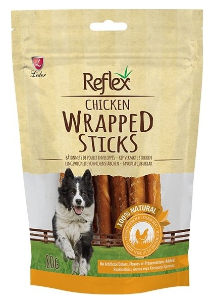 Reflex Wrapped Sticks Tavuklu Köpek Ödül Çubukları 80 gr