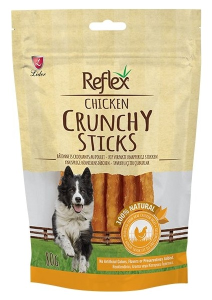 Reflex Crunchy Sticks Tavuklu Çıtır Köpek Ödül Çubukları 80 gr