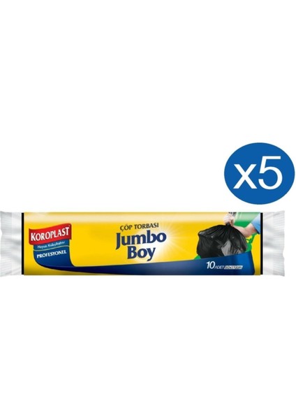 Profesyonel Jumbo Çöp Torbası 10 Adet x 5 Paket