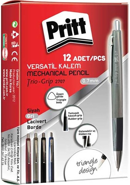 Trio 2707 Gri Renkli 0.7 mm Versatil Kalem