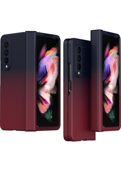Samsung Galaxy Z Fold3 5g Kahverengi Için Gradyan Flip Kılıf (Yurt Dışından)