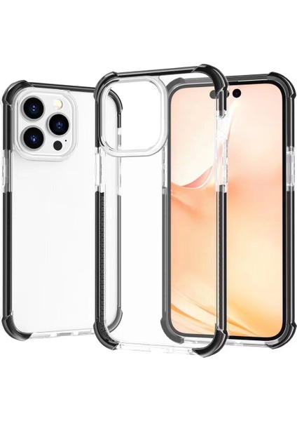 iPhone 14 Max Black Için Akrilik Şok Geçirmez Kılıf (Yurt Dışından)