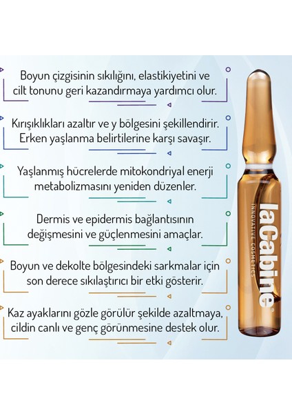 1 Adet Boyun & Dekolte Bölgesi Bakım Ampul Sarkma Giderici Sıkılaştırıcı Dermaroller Dermapen Serum