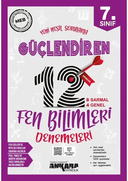 Ankara Yayıncılık 7.Sınıf Güçlendiren Fen Bilimleri 12 Deneme Sınavı