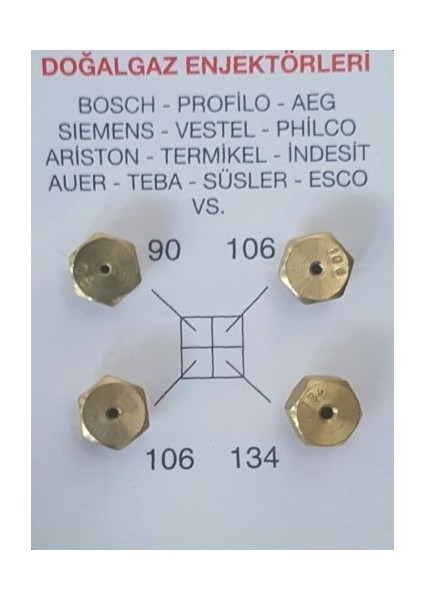 50 Adet Doğalgaz Enjektör Ocak Takımı (Arcelik )Beko 7 mm