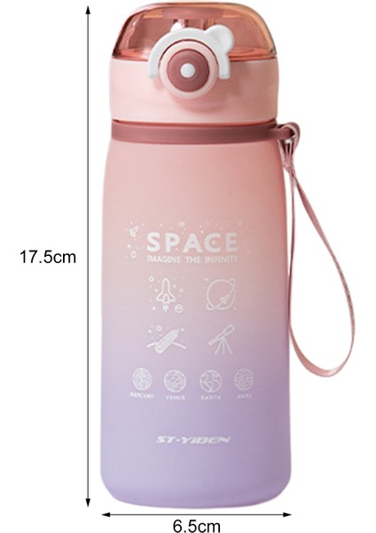 630 ml Su Şişesi Bpa Ücretsiz Motivasyonel Plastik Zaman Işaretleyici Suluk Matara (Yurt Dışından)