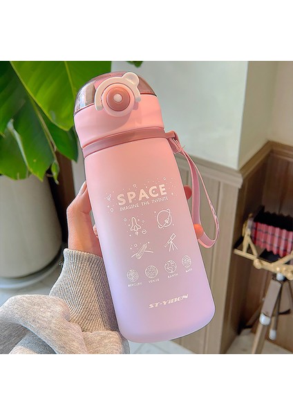 630 ml Su Şişesi Bpa Ücretsiz Motivasyonel Plastik Zaman Işaretleyici Suluk Matara (Yurt Dışından)