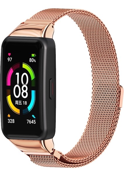 Huawei Band 6 Için Paslanmaz Ste Watchband 6 / Honor Band 6 Gül Altın (Yurt Dışından) fırsatları