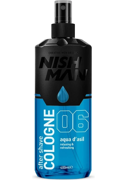 NISHMAN Tıraş Sonrası Kolonya Aqua D'asil 06 400 Ml