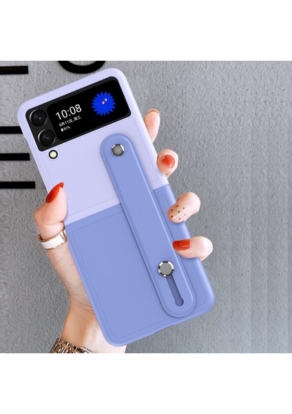 Samsung Galaxy Z Flip3 5g Buz Mavisi + Pembe Için Bileklik Tutucu Katlama Kılıfı (Yurt Dışından) fiyatları