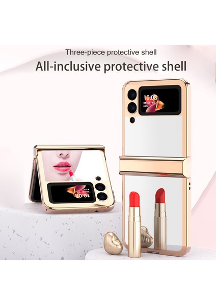 Samsung Galaxy Z Flip3 5g Gül Altın Için Ayna Menteşe Telefon Kılıfı (Yurt Dışından) fiyatları