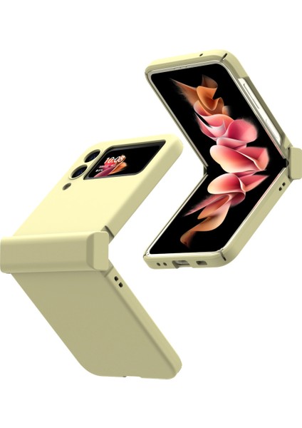 Samsung Galaxy Z Flip3 5g Sarı Için Menteşe Flip Telefon Kasası (Yurt Dışından)
