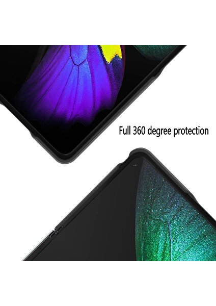 Samsung Galaxy Z Fold3 5g Pu Birleştirme Deri Kılıf Siyah (Yurt Dışından)