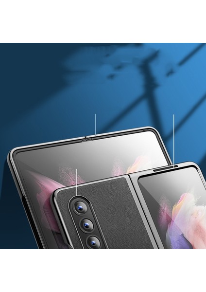 Samsung Galaxy Z Fold3 5g Mavi Için Deri Telefon Kasası (Yurt Dışından) fiyatları