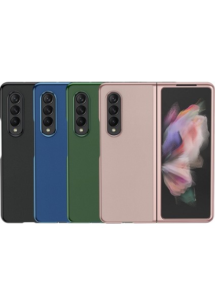 Samsung Galaxy Z Fold3 5g Mavi Için Deri Telefon Kasası (Yurt Dışından) fırsatları