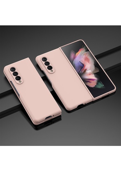 Samsung Galaxy Z Fold3 5g Pembe Için Yağ Püskürtmeli Pc Telefon Kılıfı (Yurt Dışından)