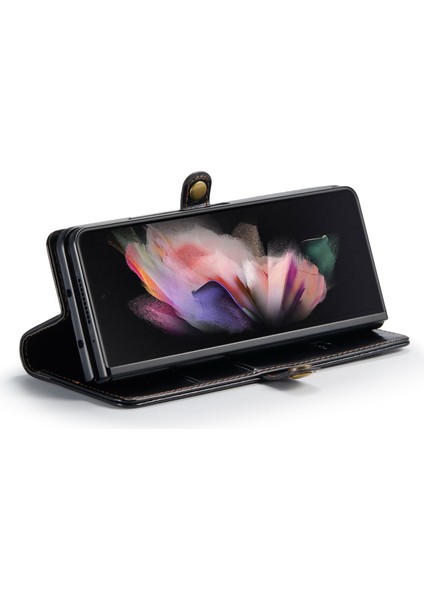 Samsung Galaxy Z Fold3 5g Siyah Için Çılgın At Doku Pu Kılıf (Yurt Dışından) fırsatları
