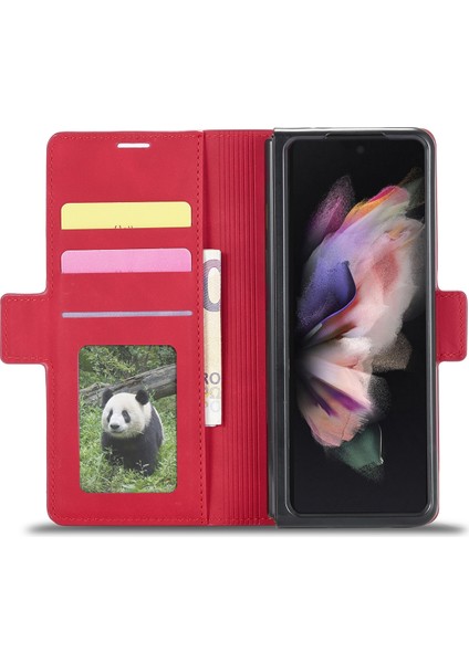 Samsung Galaxy Z Fold3 5g Kırmızı Için Forwenw Yağ Kenar Pu Kılıfı (Yurt Dışından) fırsatları