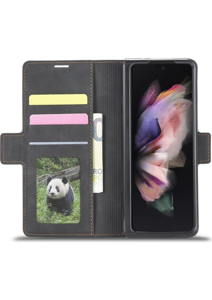 Samsung Galaxy Z Fold3 5g Siyah Için Forwenw Petrol Edge Pu Kılıf (Yurt Dışından) fırsatları