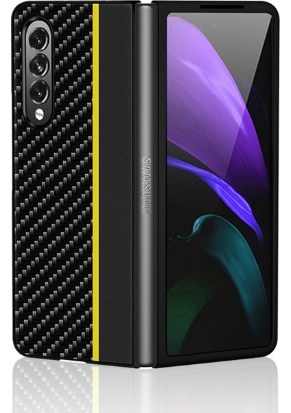 Samsung Galaxy Z Fold3 5g Birleştirme Deri Kılıf Sarı (Yurt Dışından)