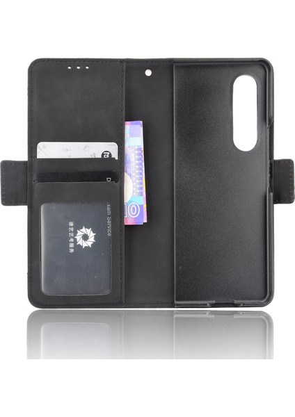 Samsung Galaxy Z Fold3 5g Siyah Için Cilt Fe Buzağı Kılıfı (Yurt Dışından) fırsatları