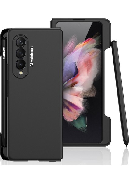 Samsung Galaxy Z Fold3 5g Siyah Için Gkk Ultra-Ince Pc Flip Case (Yurt Dışından)