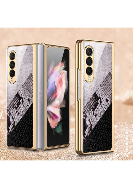 Samsung Galaxy Z Kat3 5g Renk Bloğu Için Gkk Desen Kaplama Gl Kutusu (Yurt Dışından)