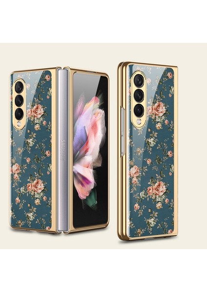 Samsung Galaxy Z Fold3 5g Çiçek Için Gkk Çiçek Kaplama Gl Kasası (Yurt Dışından)