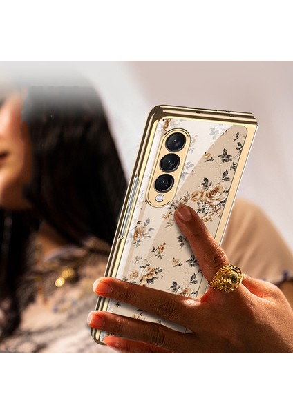 Samsung Galaxy Z Fold3 5g Çiçek Için Gkk Çiçek Kaplama Gl Kasası (Yurt Dışından) modelleri