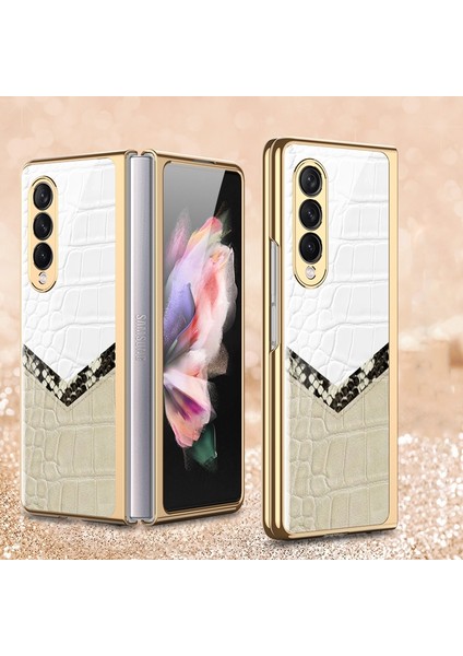 Samsung Galaxy Z Fold3 5g Renk Bloğu Için Gkk Desen Kaplama Gl Kasası 06 (Yurt Dışından)