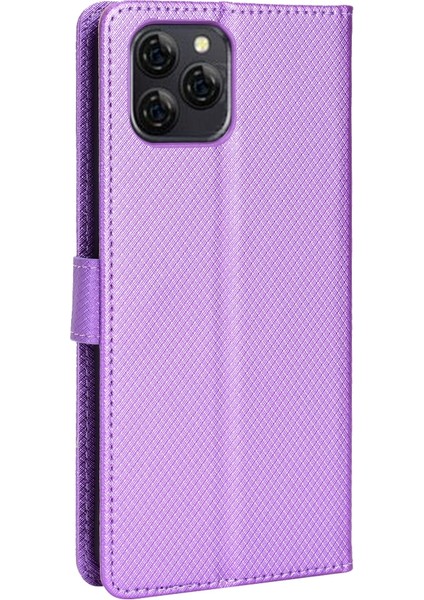 Blackview A95 Mor Için Elmas Doku Pu Kılıfı (Yurt Dışından) modelleri