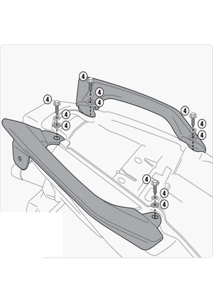 Gıvı 4103KIT Kawasakı Versys 650 (10-14) Yan Çanta Taşıyıcı Bağlantı Kiti
