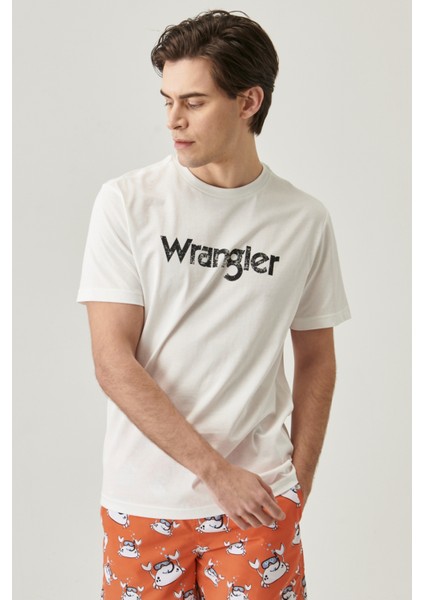 WRANGLER Erkek Regular Fit Normal Kesim Sıfır Yaka %100 Pamuk Logolu Tişört