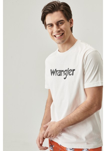 WRANGLER Erkek Regular Fit Normal Kesim Sıfır Yaka %100 Pamuk Logolu Tişört