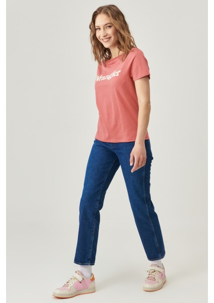 Wild West Straight %100 Pamuk Yüksek Bel Jean Pantolon fırsatları