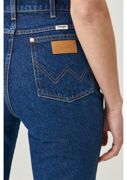 Wild West Straight %100 Pamuk Yüksek Bel Jean Pantolon indirimleri