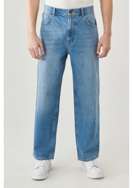 Loose Straight Fit Denim Jean Kot Pantolon modelleri