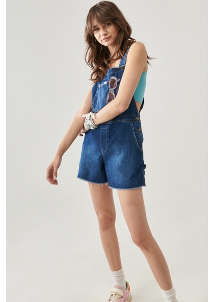 Kadın Regular Fit Shortall Jean Tulum