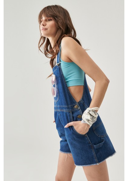 Kadın Regular Fit Shortall Jean Tulum