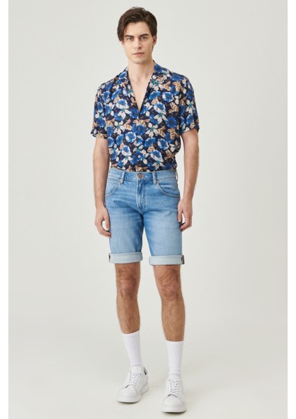 Erkek Regular Fit Rahat Kesim Esnek Denim Jean Şort