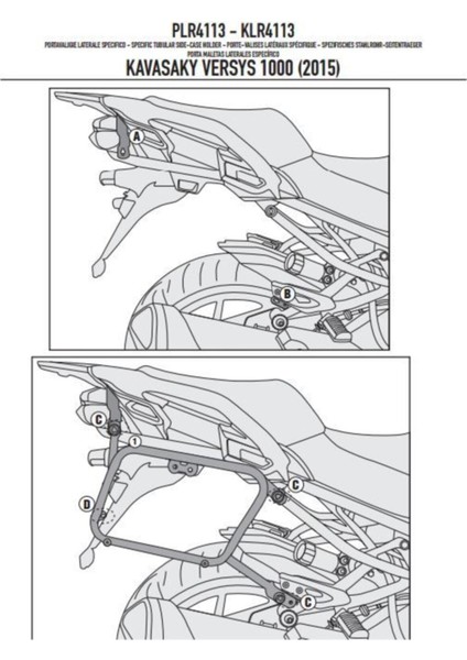 Gıvı PLR4113 Kawasakı Versys 1000 (15-17) Yan Çanta Taşıyıcı fırsatları