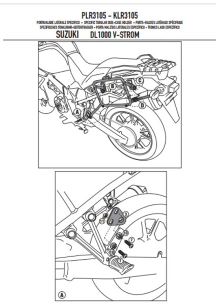 Gıvı PLR3105 Suzukı Dl 1000 V-Strom (14-19) Yan Çanta Taşıyıcı fırsatları