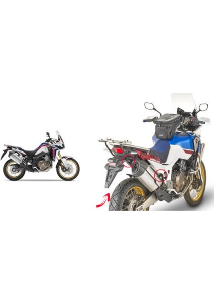 Gıvı PLR1161 Honda CRF1000L Afrıca Twın (18-19) - Adventure Sports (18-19) Yan Çanta Taşıyıcı