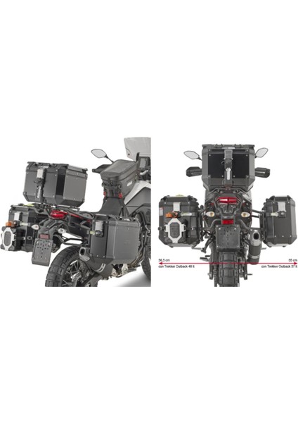 Gıvı PLO2145CAM Yamaha Tenere 700 (19-21) Yan Çanta Taşıyıcı