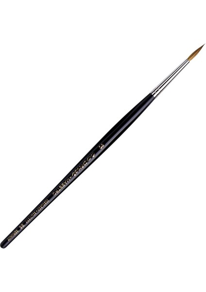 Seri 35 Kızıl Samur Kılı Ekstra Uzun Yuvarlak Sulu Boya Fırçası No3