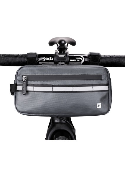 X20990 Çok Fonksiyonlu Bisiklet Ön Çantası Gri (Yurt Dışından)